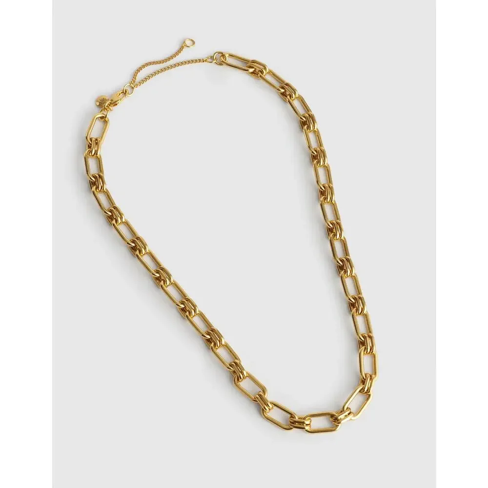 Madewell Womens Chunky Link Chain Necklace Nickel-Safe Antique Gold One Size NWT - Picture 5 of 13